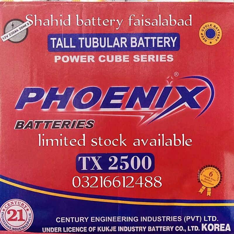 Phoenix TX 2500 Tall Tubular Battery
